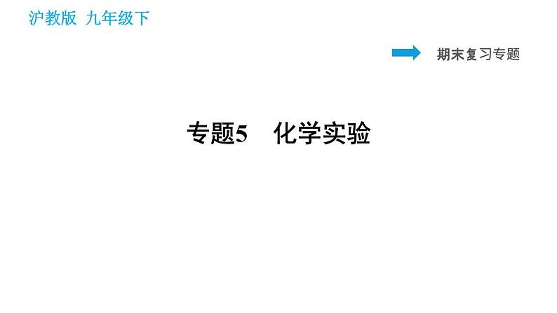 沪教版九年级下册化学 期末专题复习 习题课件01