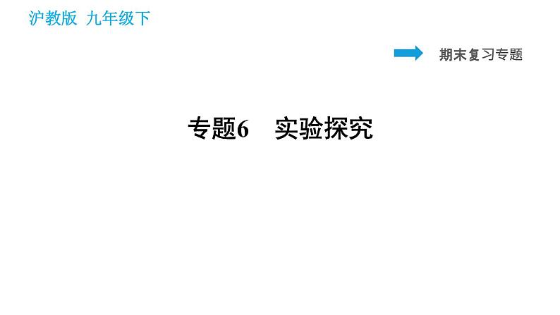 沪教版九年级下册化学 期末专题复习 习题课件01