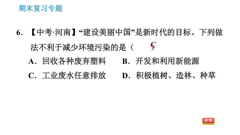 沪教版九年级下册化学课件 期末复习 专题4 生活中的化学第8页