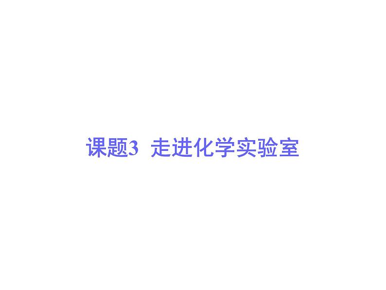 初中化学九年级上册走进化学实验室课件第1页