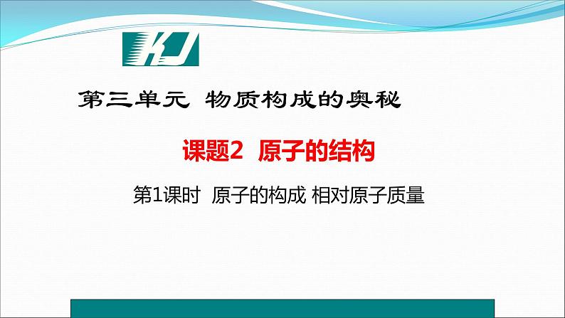 2020-2021学年人教版化学九年级上册原子的结构第1课时课件第1页