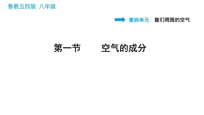 鲁教五四版八年级化学课件 第4单元 4.1 空气的成分01