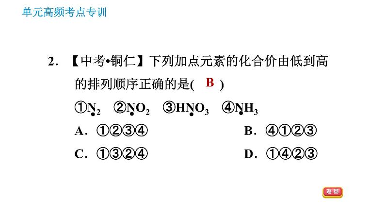 鲁教五四版八年级化学课件 第3单元 单元高频考点专训 专训3 化学式与化合价04