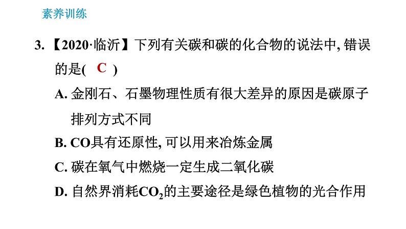 人教版九年级上册化学习题课件 第6单元 集训课堂 思想方法集锦06