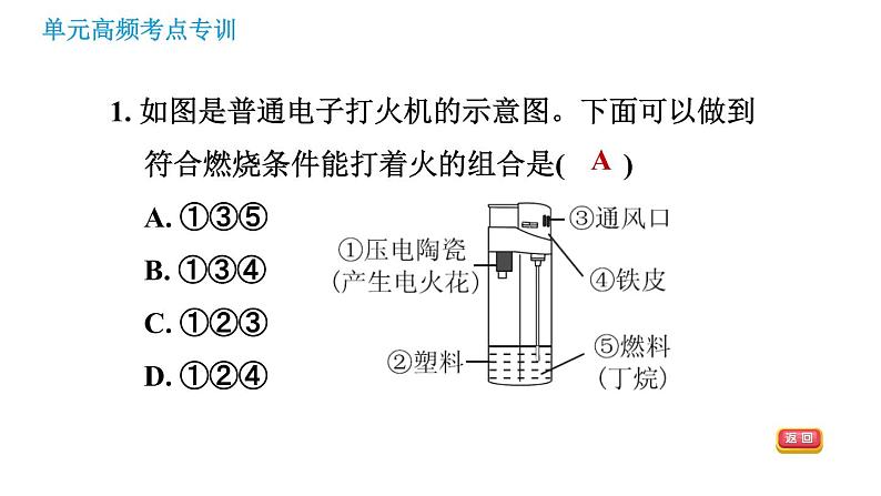 人教版九年级上册化学习题课件 第7单元 单元高频考点专训03