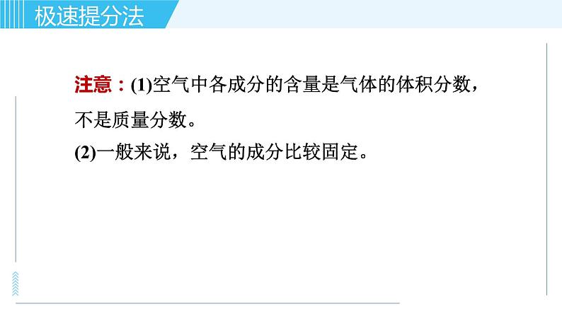 人教版九年级上册化学习题课件 专题三 身边的化学物质 第1讲 空气04