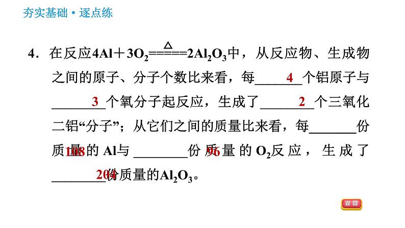 鲁教版九年级上册化学习题课件 第5单元 5.2 化学反应的表示06