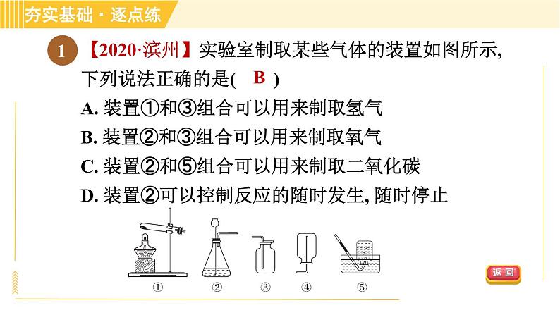 鲁教五四版八年级全一册化学习题课件 第6单元 到实验室去：二氧化碳的实验室制取与性质03