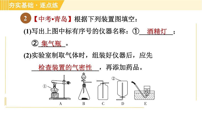 鲁教五四版八年级全一册化学习题课件 第6单元 到实验室去：二氧化碳的实验室制取与性质04