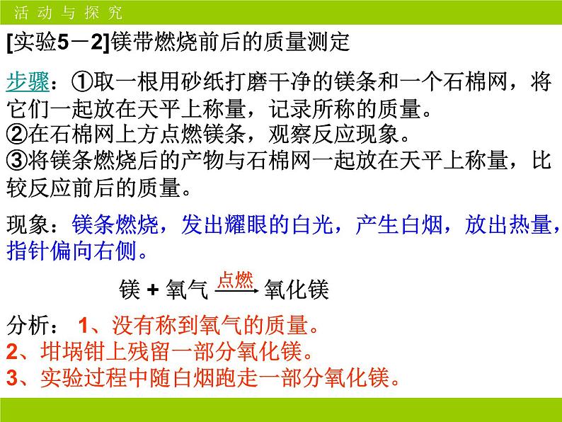 2020-2021学年人教版化学九年级上册《质量守恒定律》课件第8页