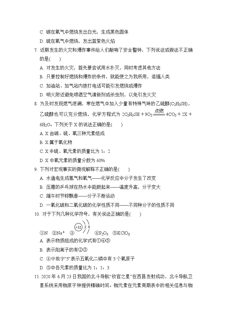 鲁教五四版八年级全一册化学 第二学期达标检测卷第2页