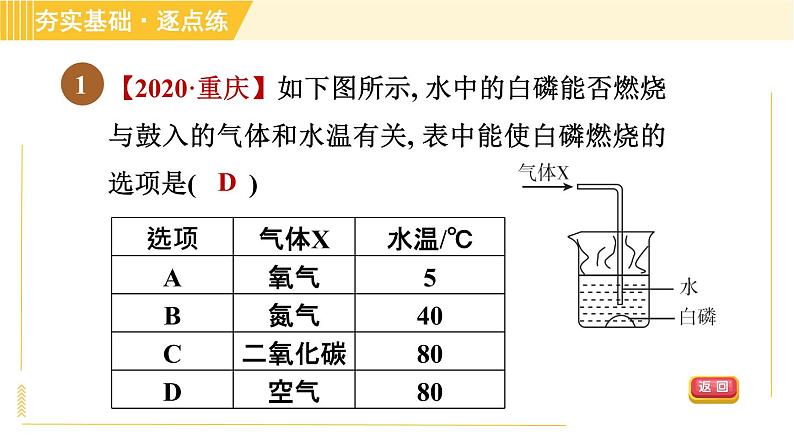 鲁教五四版八年级全一册化学习题课件 第5单元 到实验室去：探究燃烧的条件第3页