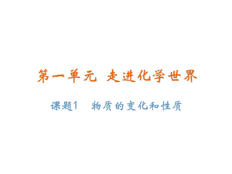 2021-2022学年人教版化学九年级上册物质的变化和性质教学课件第2页