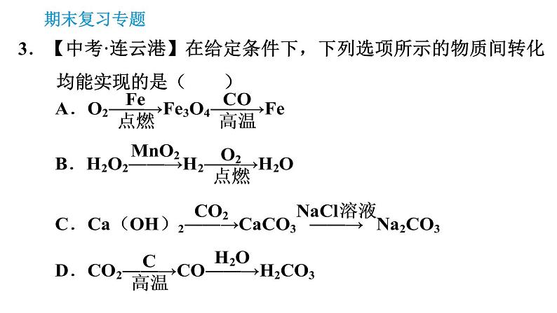 科学版九年级下册化学专题训练 习题课件07