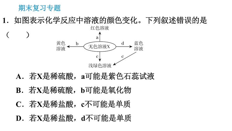 科学版九年级下册化学专题训练 习题课件03