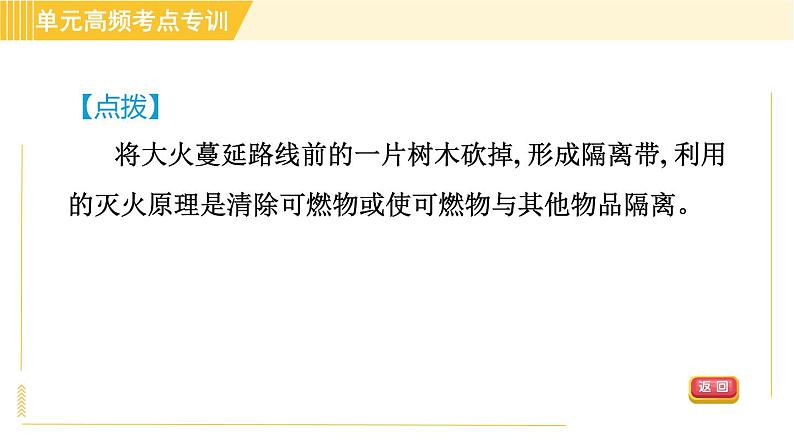 鲁教五四版八年级全一册化学习题课件 第6单元 单元高频考点专训 燃烧与燃料04