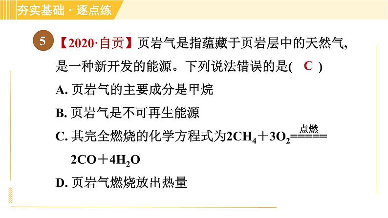 鲁教五四版八年级全一册化学习题课件 第6单元 6.2 化石燃料的利用07