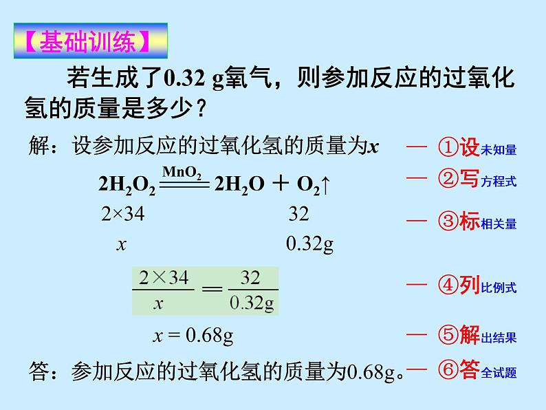 2020-2021学年人教版化学九年级上册 5.3 利用化学方程式的简单计算 课件05