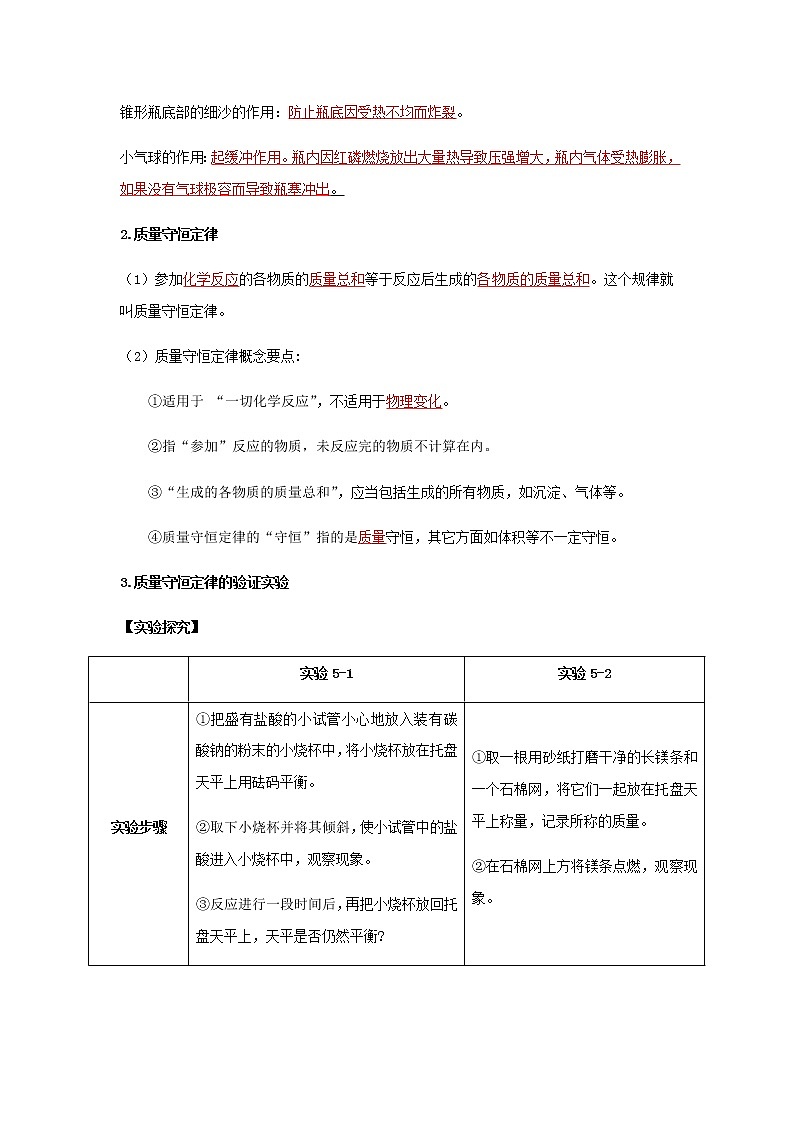 5.1 质量守恒定律（学案）（解析版）第3页