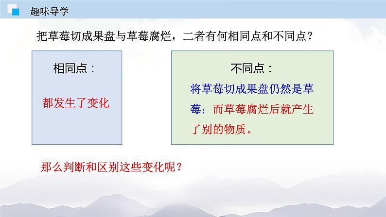 人教版九年级化学上册1.1物质的变化和性质课件学案练习05