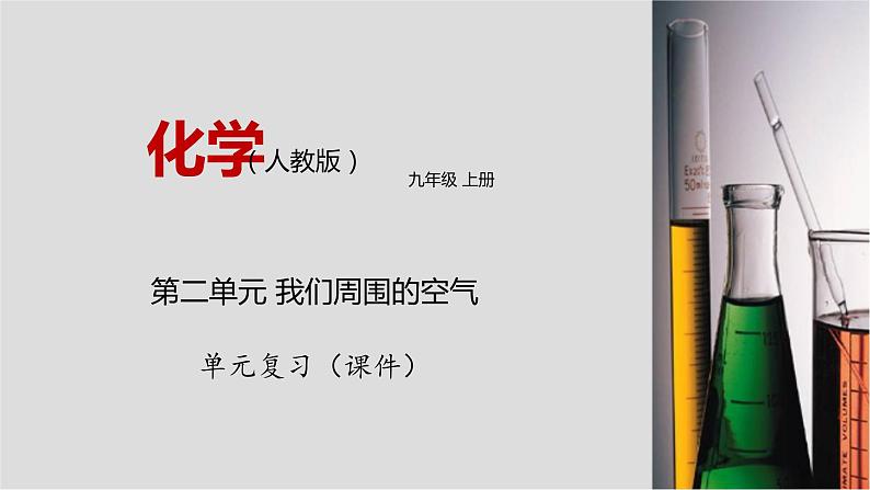 人教版九年级化学上册第二单元总结与测试 课件单元检测01