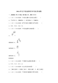 2016年辽宁省沈阳市中考化学试题及答案