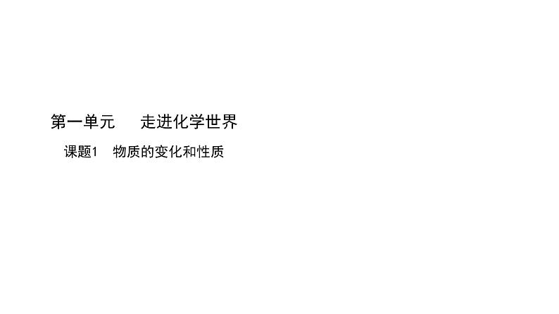 2021-2022学年人教版化学九年级上册课题1、物质的变化和性质课件PPT01