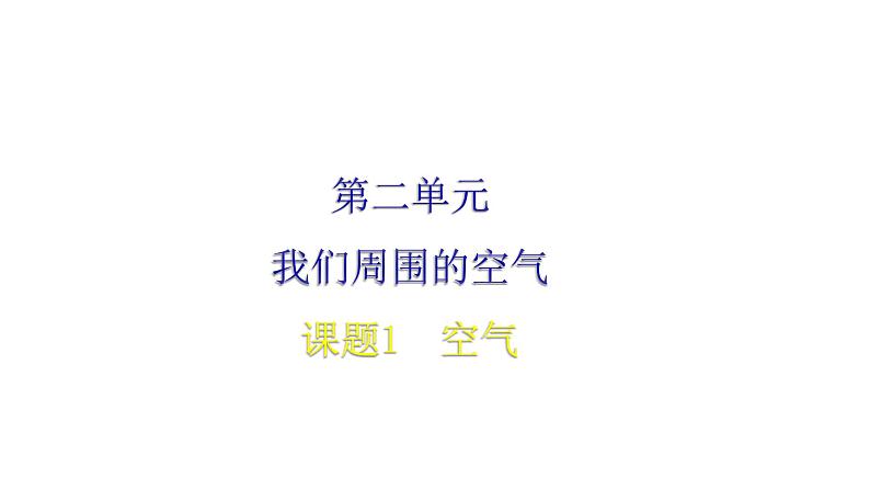 2021-2022学年人教版化学九年级上册第二单元  课题1 空气课件PPT第1页