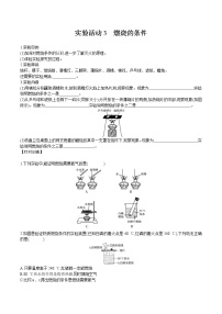 仁爱湘教版九年级上册实验3 燃烧的条件导学案