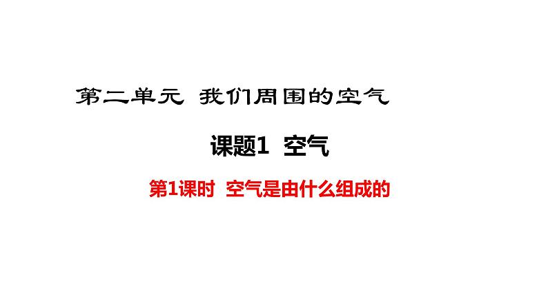 人教版九年级化学（上）第二单元《空气是由什么组成的》教学课件01