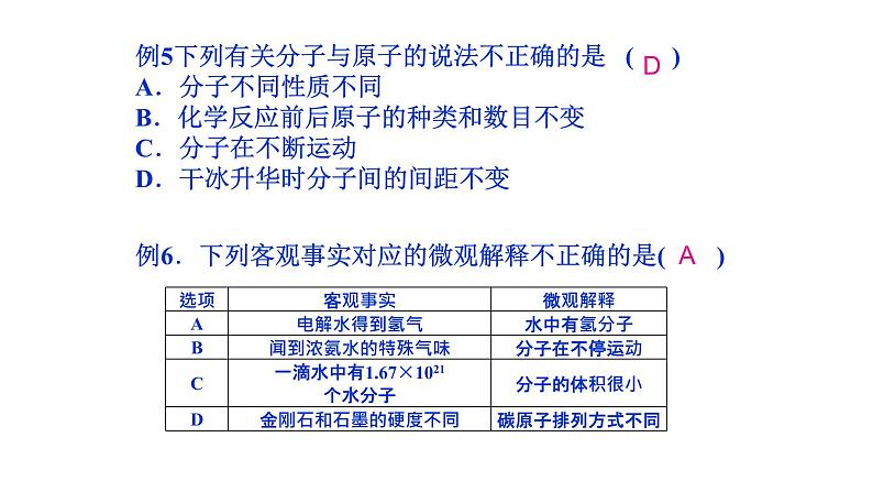 人教版九年级化学（上）第三单元专题复习《物质构成的奥秘》教学课件第7页