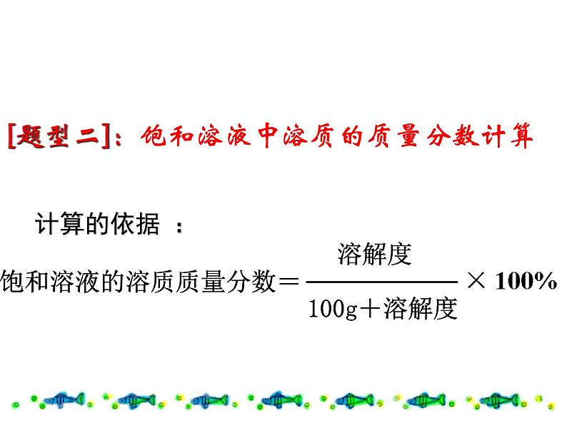 人教版化学九年级下册 第九单元课题3__溶质的质量分数课件07