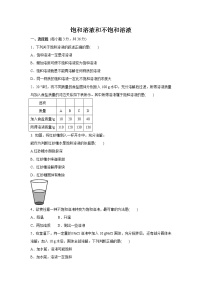 沪教版 (上海)九年级第一学期3.2 溶液同步训练题