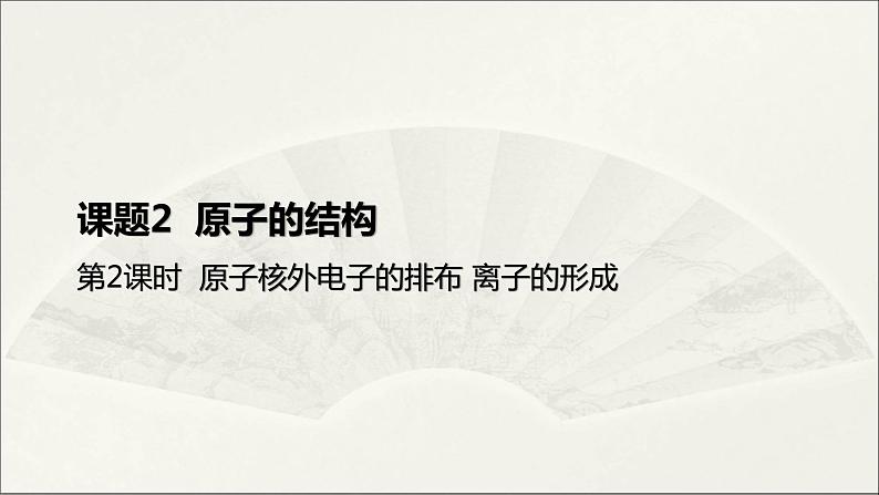 2022人教版初中化学九年级（上册）第三单元 课题2   第2课时 原子核外电子的排布 离子的形成课件PPT第1页