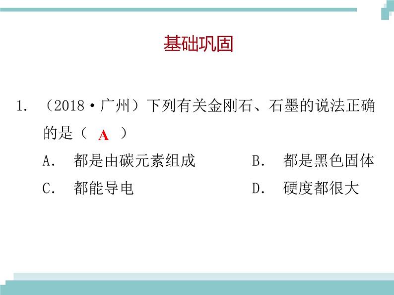 中考化学考点复习课件：考点7 碳与一氧化碳02