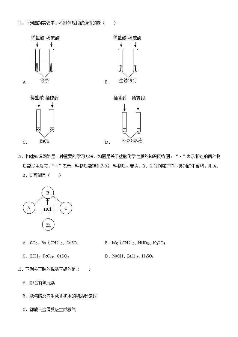 10.1 常见的酸和碱(原卷版)第3页