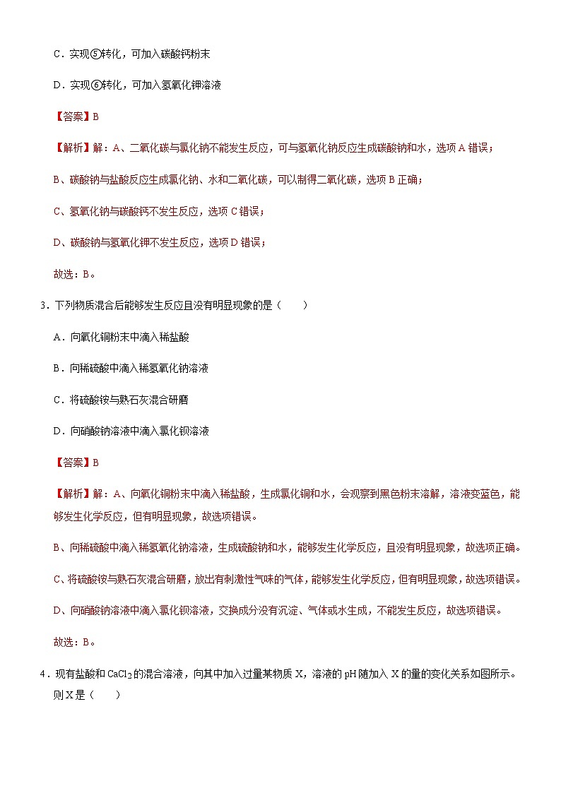 11.1 生活中常见的盐（第2课时）-人教版化学九年级下册同步作业 试卷练习02