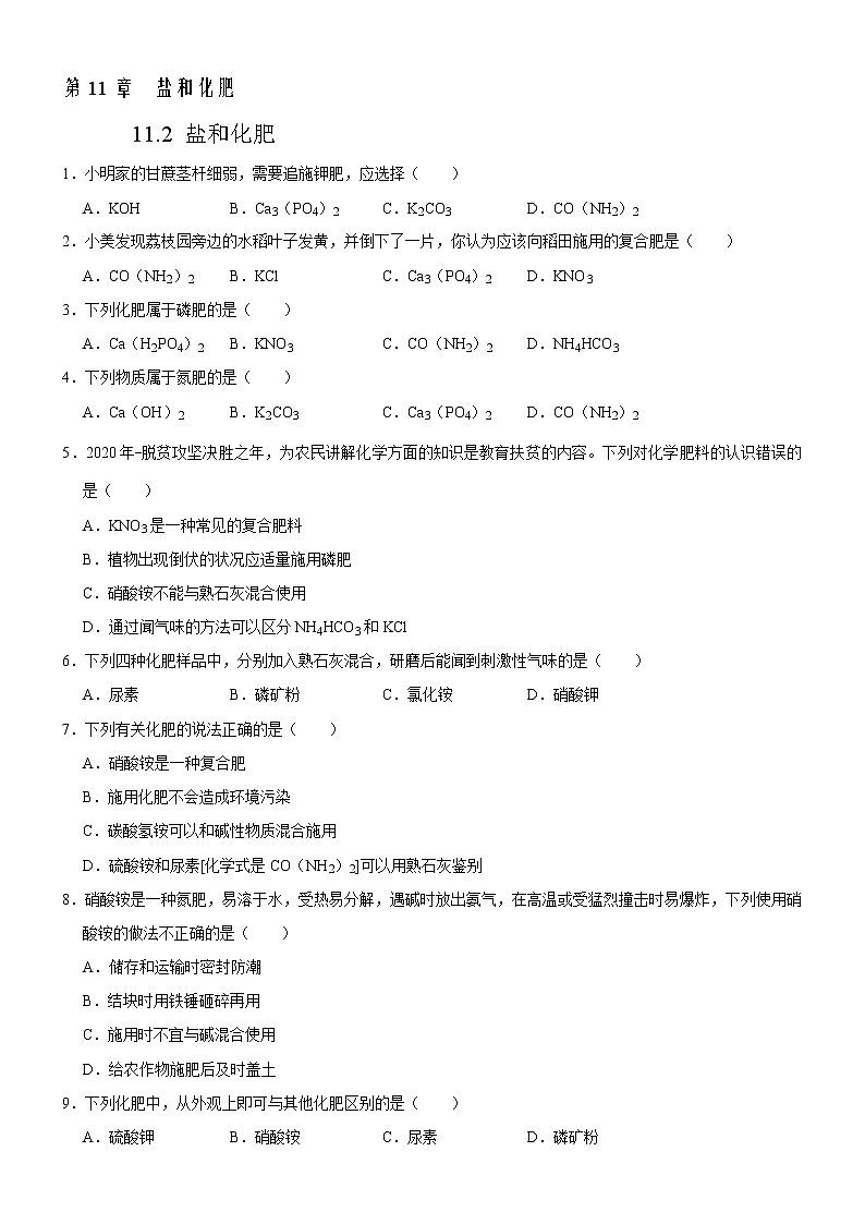 11.2 化学肥料(原卷版)第1页