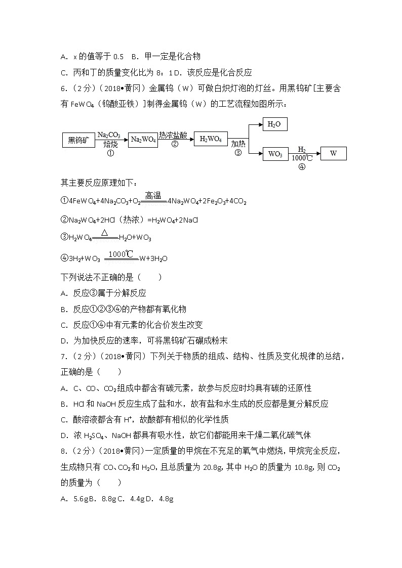 2018年湖北省黄冈市中考化学试卷（解析版）03