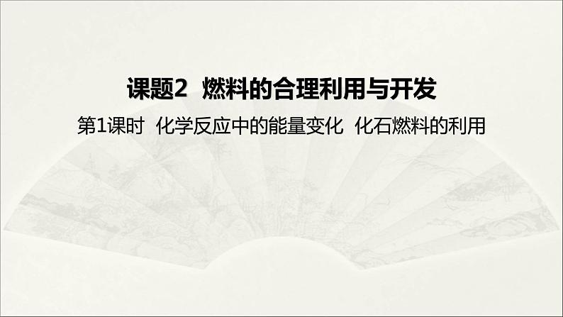 2022人教版初中化学九年级（上册）第七单元 课题2 第1课时 化学反应中的能量变化 化石燃料的利用课件PPT第1页