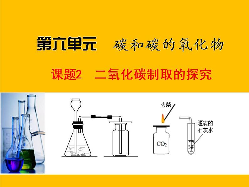 人教版九年级化学上册：第六单元 课题2  二氧化碳制取的探究-课件01