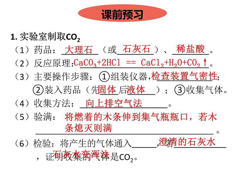 人教版九年级化学上册：第六单元 实验活动2 二氧化碳的实验室制取与性质-课件03