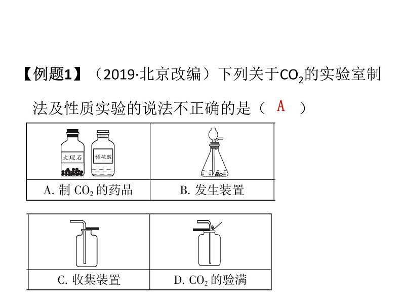 人教版九年级化学上册：第六单元 实验活动2 二氧化碳的实验室制取与性质-课件07