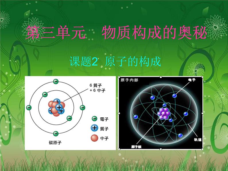 人教版九年级化学上册：第三单元 课题2 原子的结构-课件01