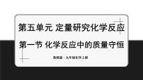 鲁教版九年级上册第一节 化学反应中的质量守恒授课课件ppt