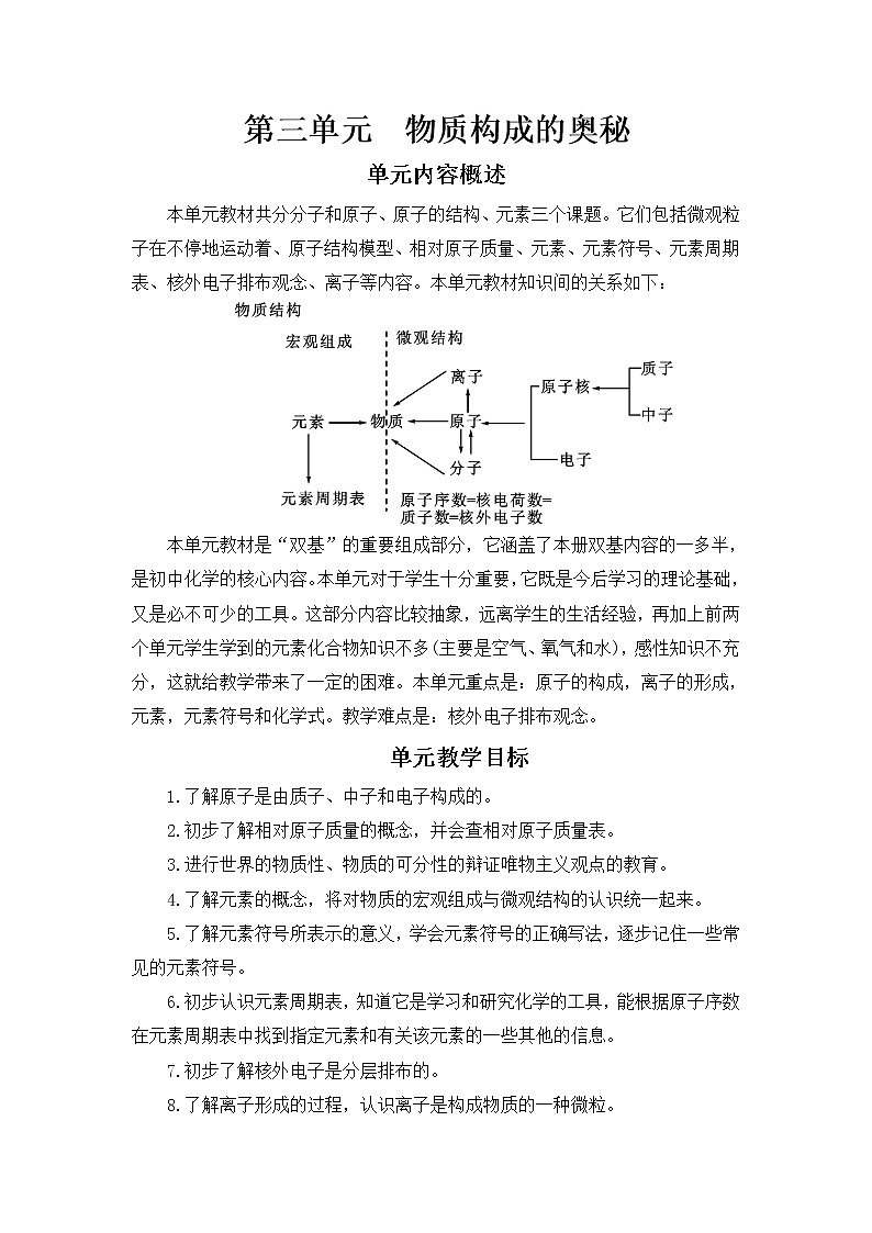 2021年初中化学人教版九年级上册 第三单元 课题1 分子和原子（教案）01