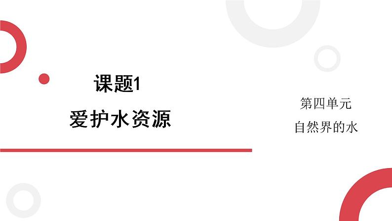 2020年化学九年级上册 第四单元 课题1 爱护水资源  课件（人教版）01