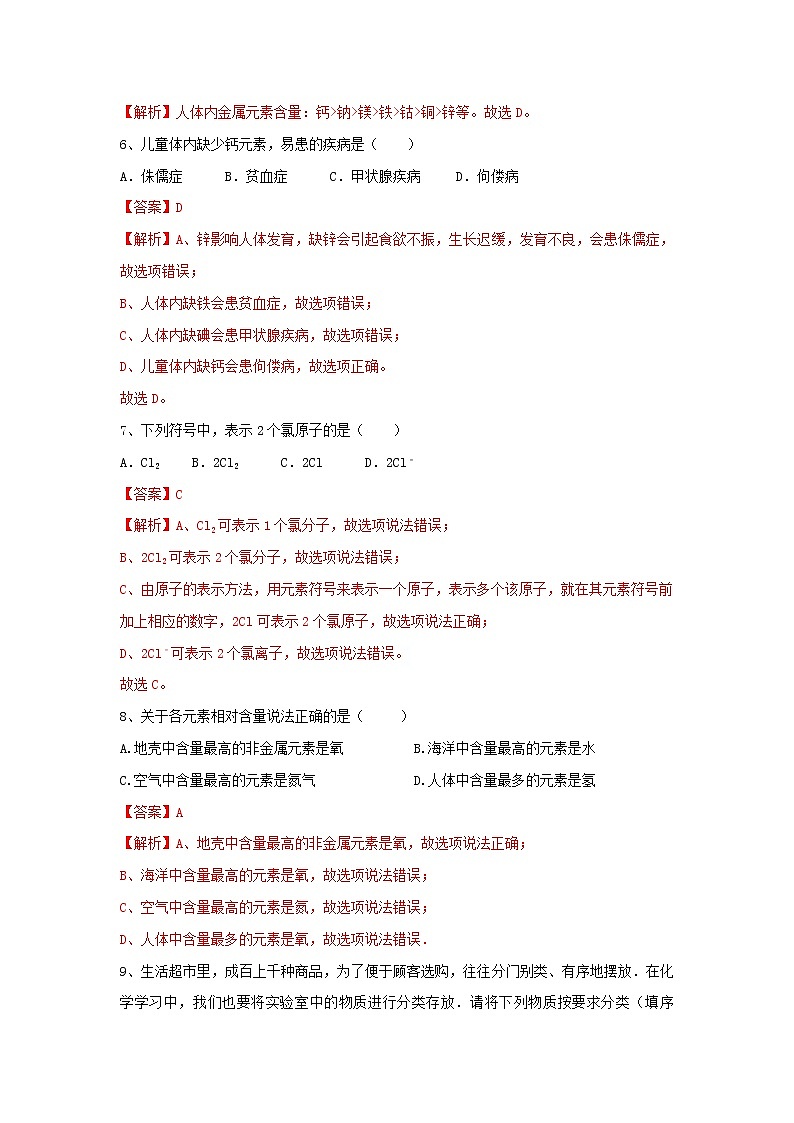 沪教版化学九上3.2《组成物质的化学元素》课件+同步练习(含解析版）+素材02