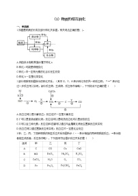 人教版九年级化学物质的转化与推断通关训练（1）物质的相互转化