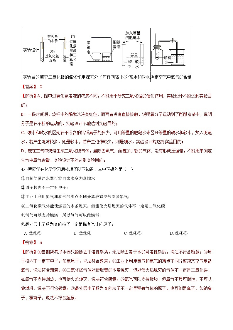 2020-2021学年初中九年级化学上册期末测试卷03（沪教版）（解析版）第2页